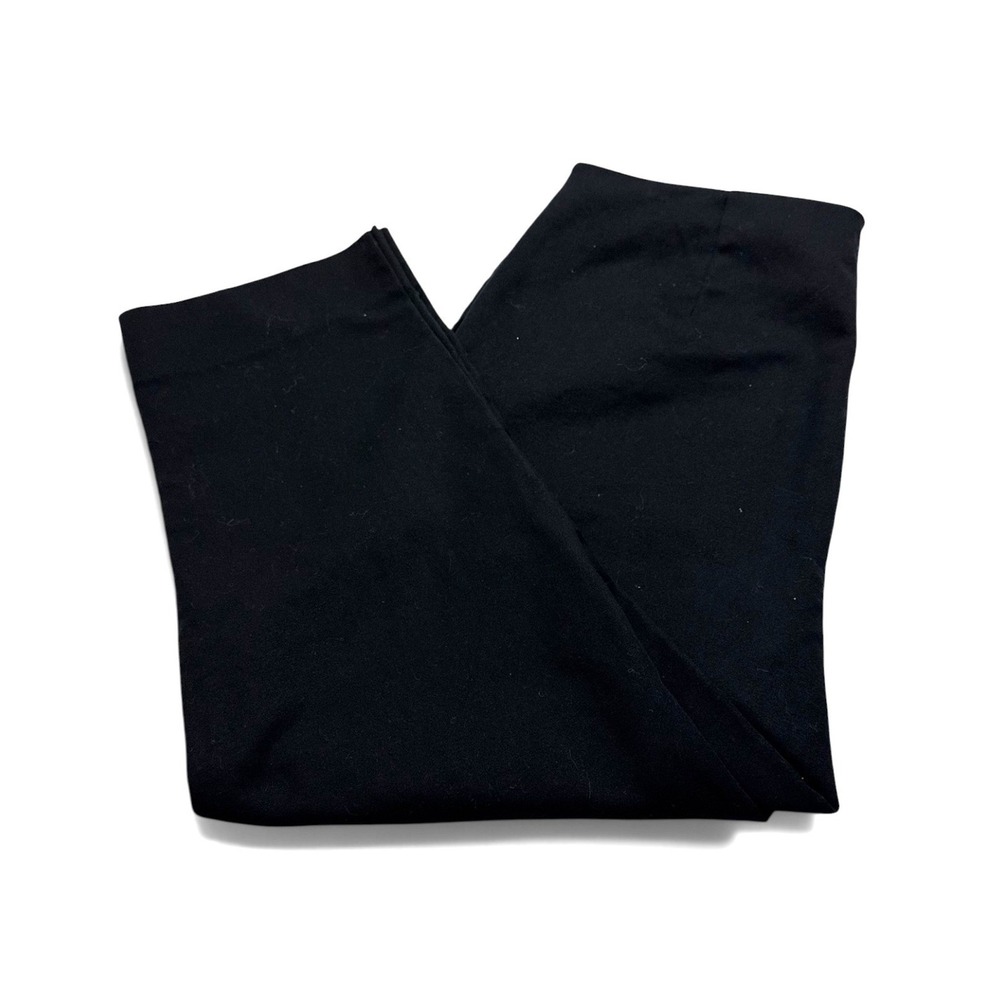 Chico's Womens Size 15 Black Cropped Pants Side Zip Straight Leg Stretch